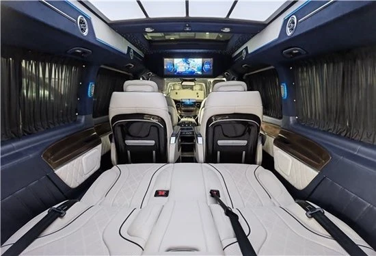 Mercedes-Benz V250 third row seats can be folded into a sofa bed