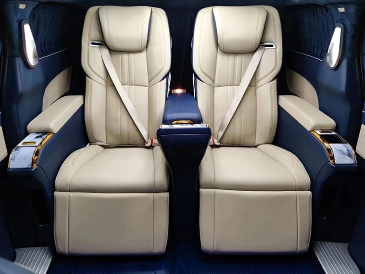 Buick GL8 avenir blue and white color matching seat kit modification